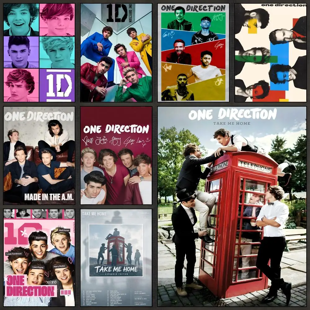 Band One Direction Pop Music Poster Peel And Stick Wall Art PP Waterproof HD Bedroom Living Room Home Decor Gift