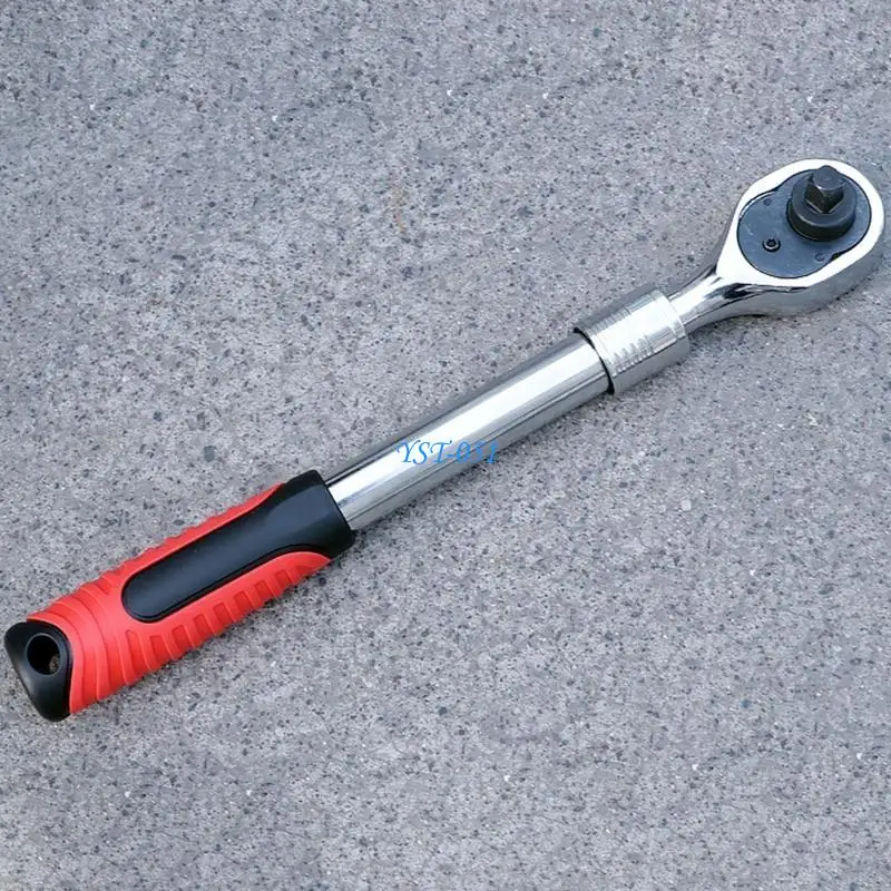 

E15A Carbon Steel Ratchet Wrench with Interchangable for Head 1 4 3/8" Adapter