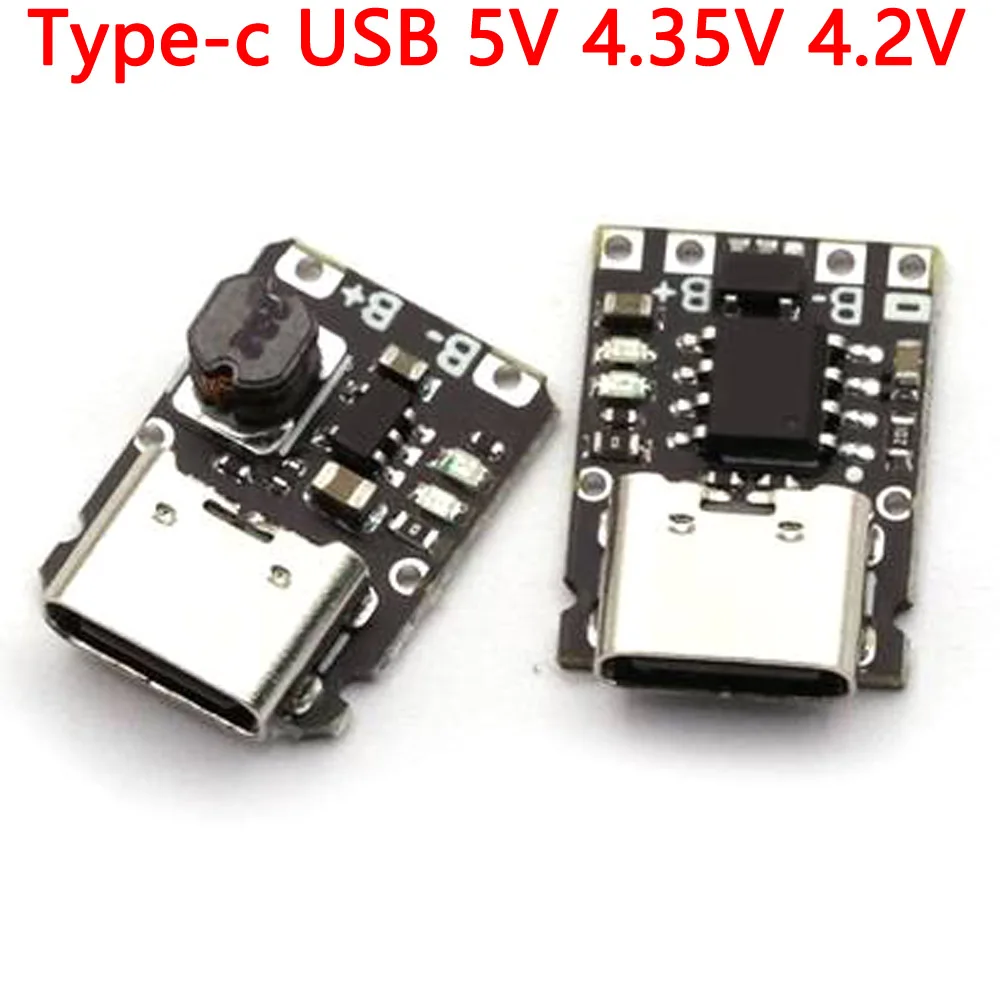 

Type-c Mini USB 5V 4.35V 4.2V 18650 DC Lithium Battery Charger Module DIY Charging Board With Protection Dual Functions Li-ion