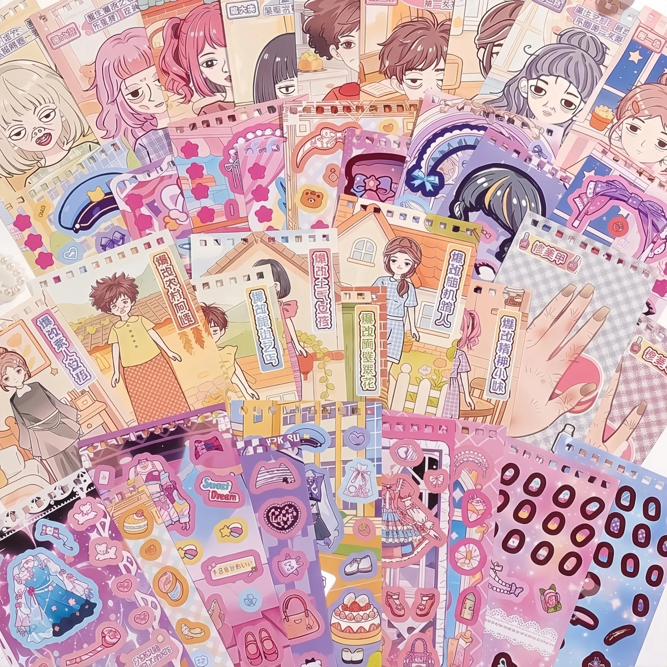 Rebirth Transformation: I Am the Heroine Scratch-Off Dress-Up Sticker Book, Girls' DIY Dress-Up Table Game, Girls' Quiet Book Gift, Girls' Focus Training Stickers