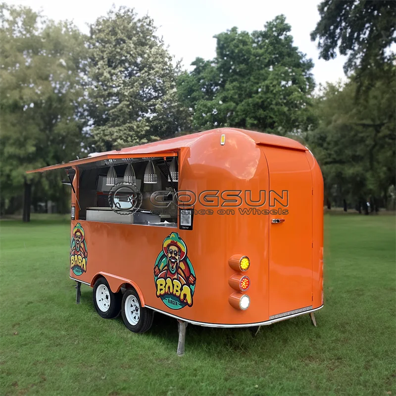 Hot Selling Foodtruck Mobile Beer Bar Cart Coffee Airstream Food Trailer  Carts  food truck trailer grill For Sale Ape Food Truc