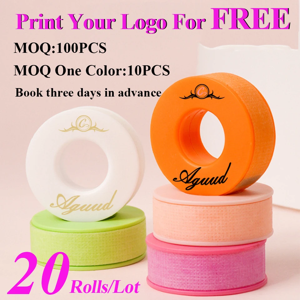 NEW 20Rolls Non-Woven Silicone Gel Tape Sensitive Skin Multi Use Breathable Microporous Color Gel Tape Eye Pad Makeup Patches