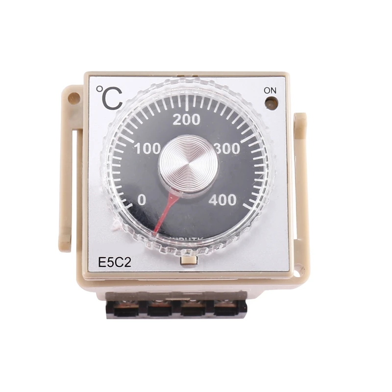 1 Piece E5C2 Guide Rail Type Temperature Controller 220V Digital Display Pointer Control Switch (B)