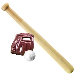 Poppets-Mini Kit de béisbol para niños, juguetes de murciélago, bolas deportivas, decoración de Natividad, suministro de casa, modelo de simulación