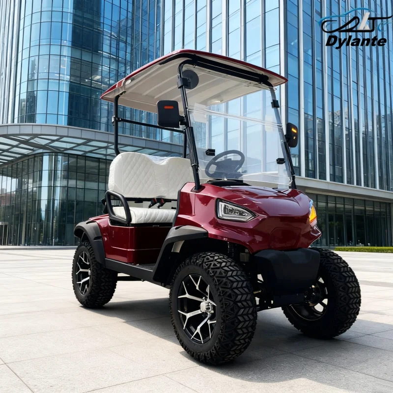 High Comfort 2 Seater Luxury Lithium Battery 4KW Motor Golf Cart 120 km Traveling Range 30% Climbing Capacity Electric Golf Cart