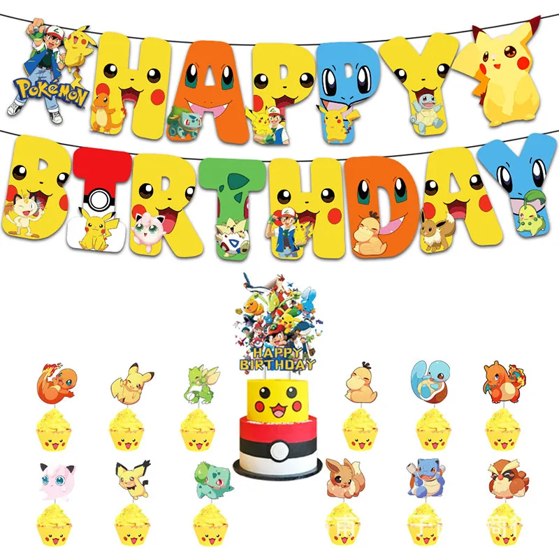 Pikachu z kreskówki balony garnitur Pokemon dekoracje urodzinowe Party jednorazowe artykuły dla dzieci zabawki dla dzieci Baby Shower