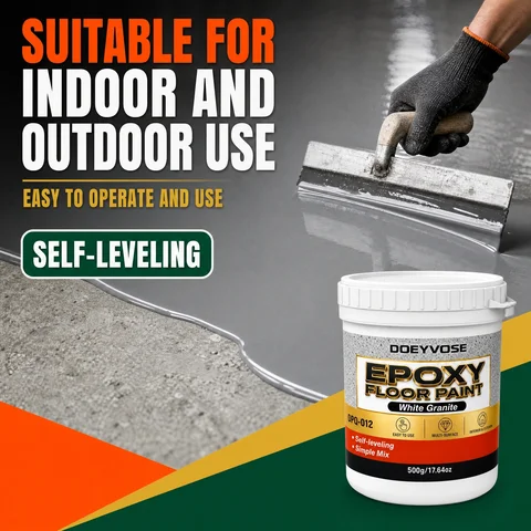 Gray Epoxy Floor Coating 500g Matte Finish for Indoor Cement Floor
