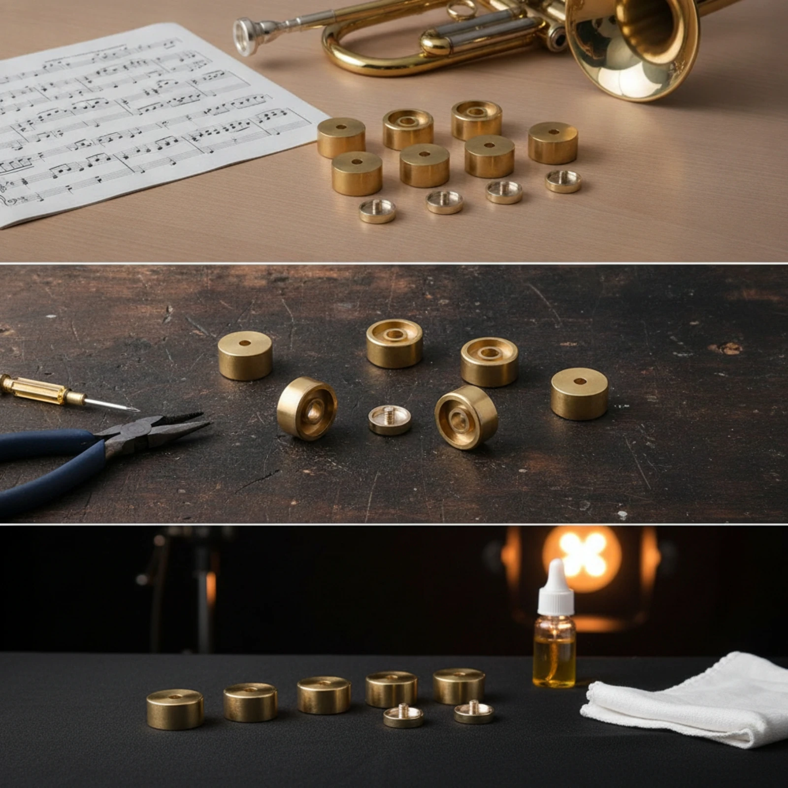 Trumpet Valve Caps with Buttons Threaded Trumpet Valve Button Accessory Exact Exact Installation and Simple to Install