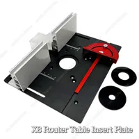 Woodworking Benches Router Table Insert Plate Aluminum Alloy Wood Milling Flip Board Trimming Machine Engraving Auxiliary Tool