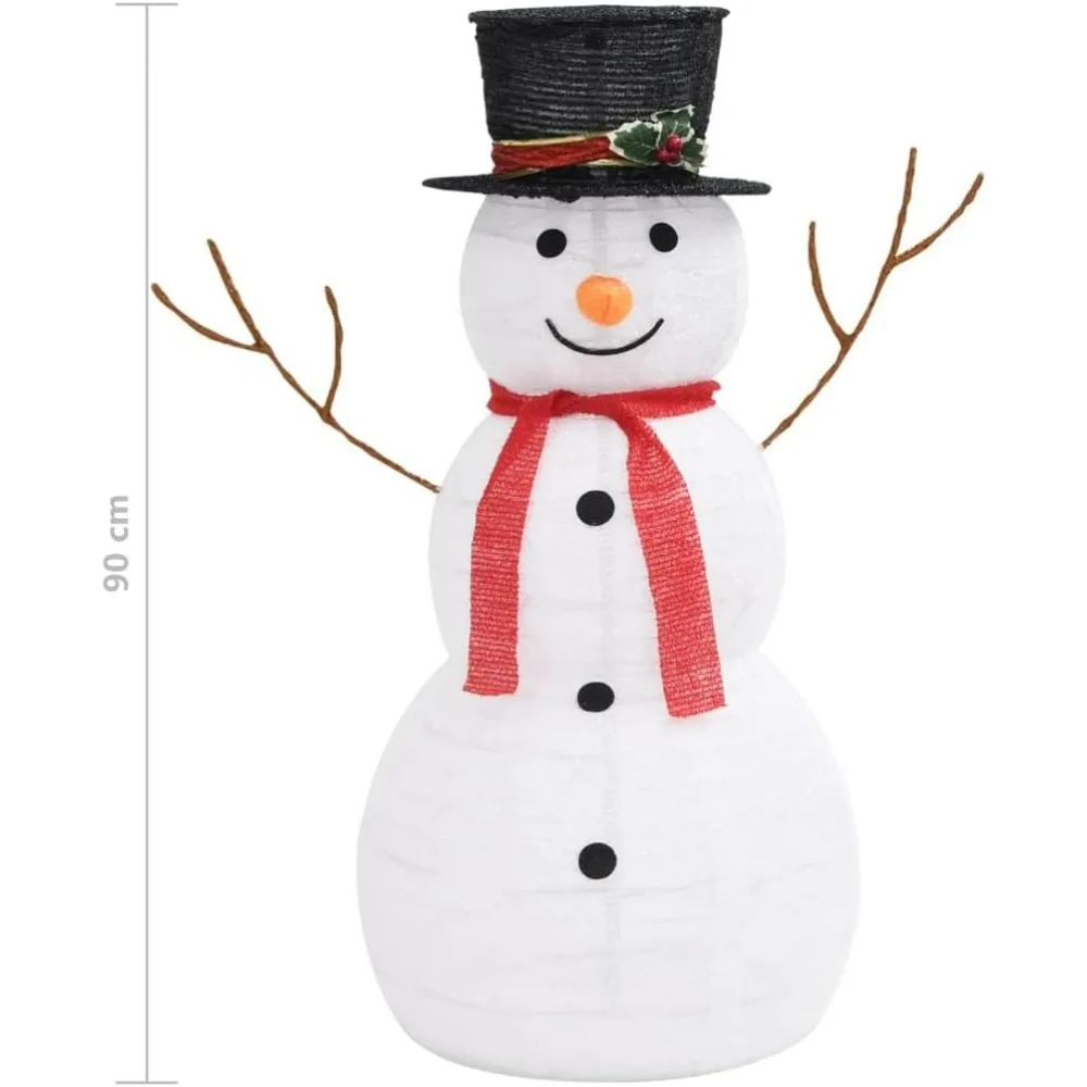 ตกแต่งคริสต์มาส Snowman ตกแต่งด้วยไฟ LED ตกแต่งฤดูหนาวสําหรับวันหยุดตกแต่งธีมคริสต์มาสผ้ากันน้ํา