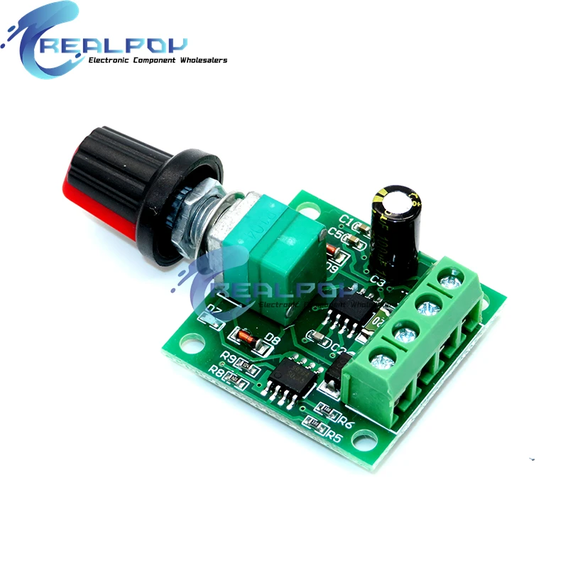 DC 1.8V 3V 5V 6V 12V 2A PWM Motor Speed Controller Low Voltage Motor Speed Controller PWM 0~100% Adjustable Drive Module