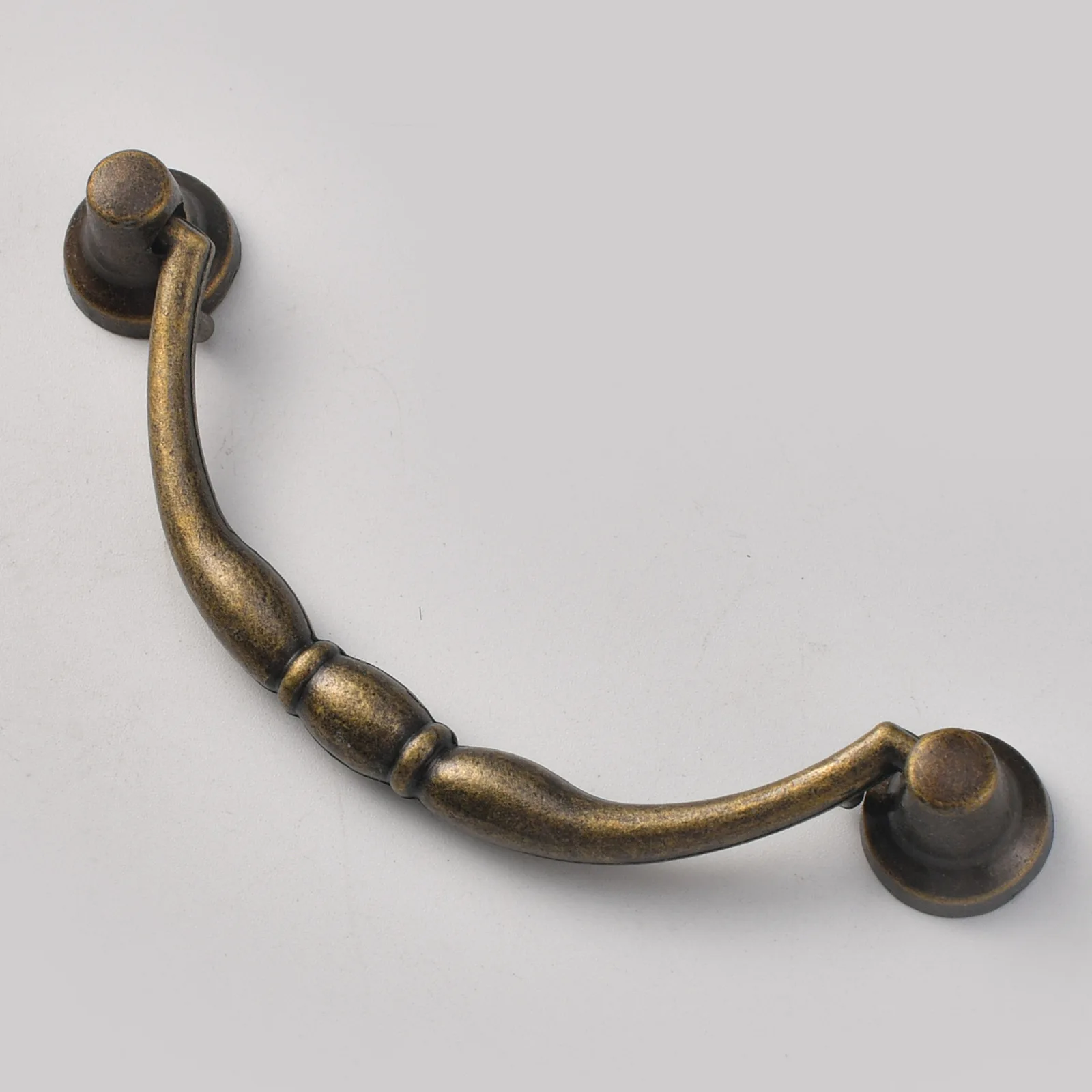 New antique strip bronze zinc alloy drawer wooden box decorative handle hole distance 92mm handle