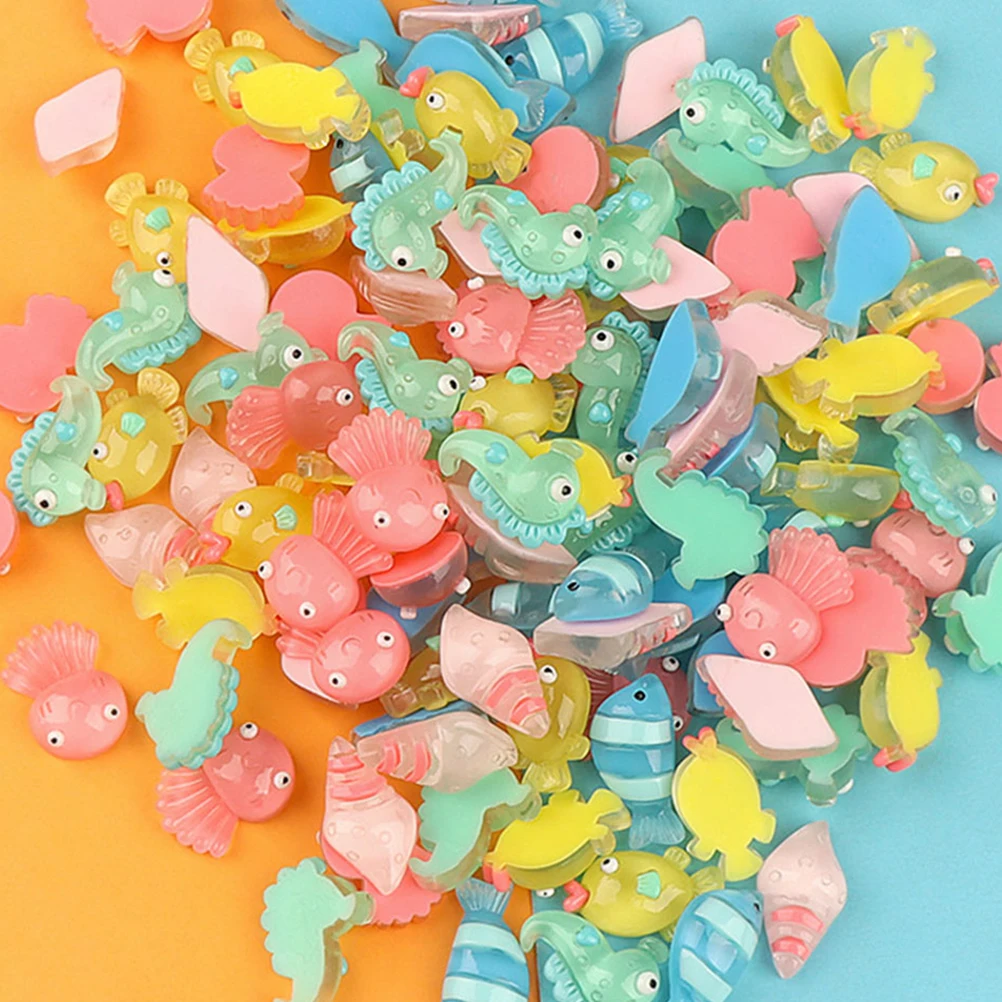 

20pcs Mini Ocean Animals Figures Realistic Resin Marine Life Ornaments Glow Decorations Aquarium Accessories