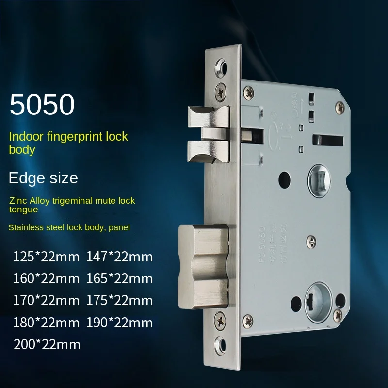 

5050 Indoor Metal Stainless Steel Lock Body Facial Recognition Fingerprint Intelligent Door Lock Electronic Body Accessories