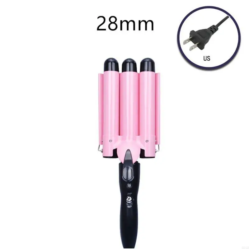 D0AB 20/22/25/28/32mm Curling Iron 3 Barrels Hair Curler Large Fast Heating Styling Tool for Salon Home Use