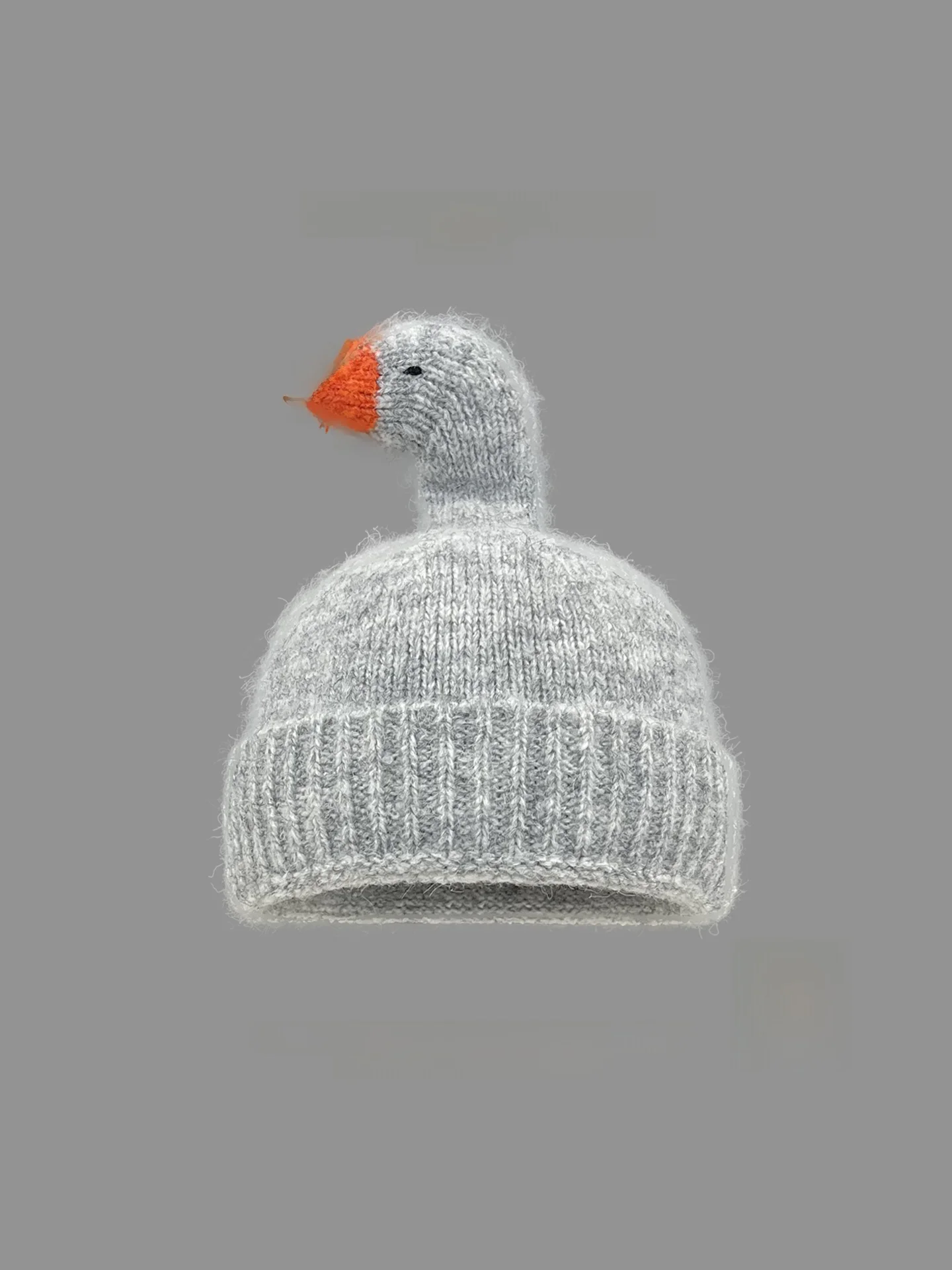 Cute Knitted Hat Female Winter Warm Woolen Cap Student Couple Cartoon Design Mid-Thick Travel Suitable Neutral Style Knit Hat