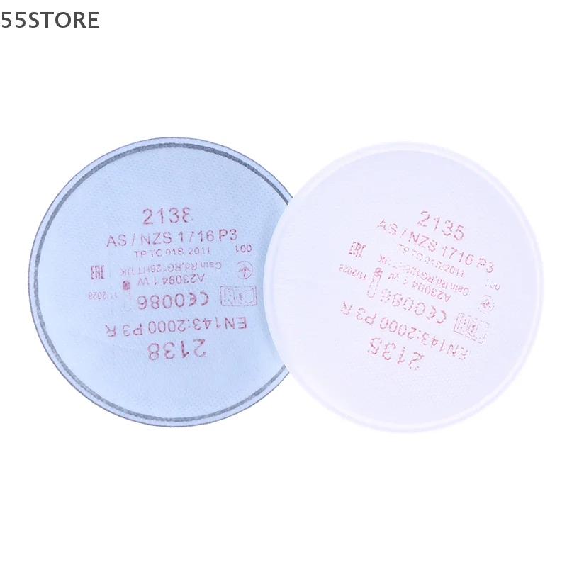 2 قطعة مرشح الجسيمات مع مستوى المضطرب 2135/2138 P3 R مرشح الجسيمات لسلسلة 6800 7502 6200 قناع الغبار التنفس