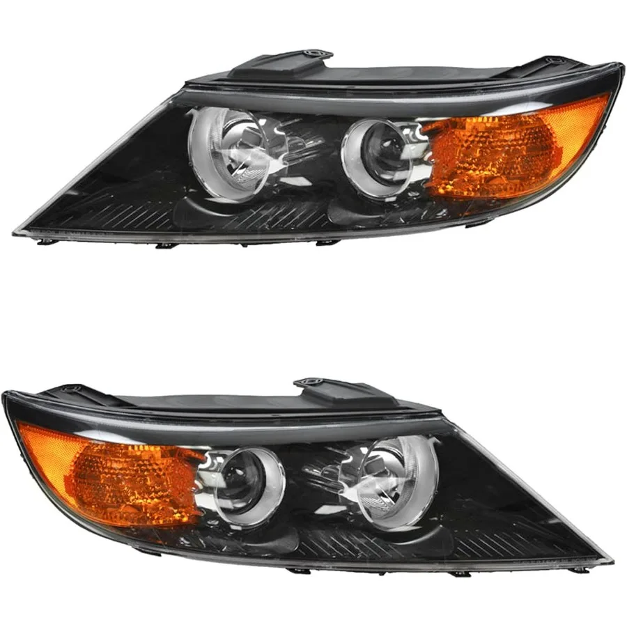 2 Piece Headlight Assembly Set for Driver and Passenger Side Compatible with Kia Sorento 20112013 High Brightness LED Replaceme