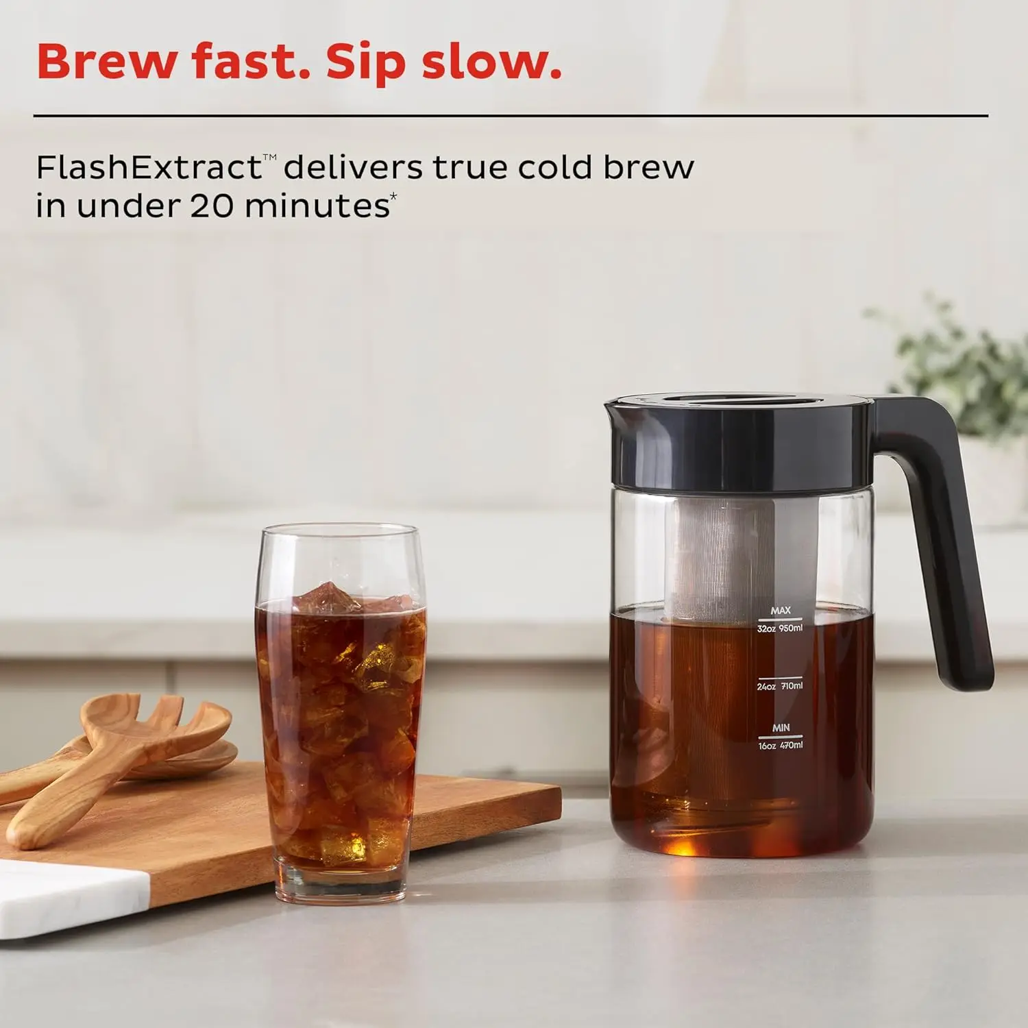 Instant Cold Brew Electric Coffee Maker, From the Makers of , Customize Your Brew Strength, Easy-to-Use, Dishwasher Safe Glass P