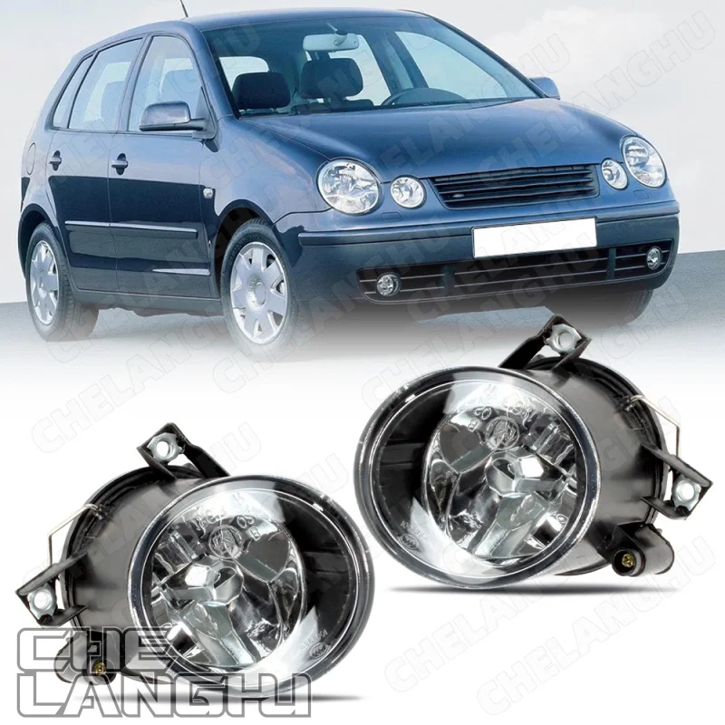 For VW Polo 9N Sedan 2004 2005 2006 Car-styling Font Halogen Fog Light Fog Lamp Or Fog Light Grille