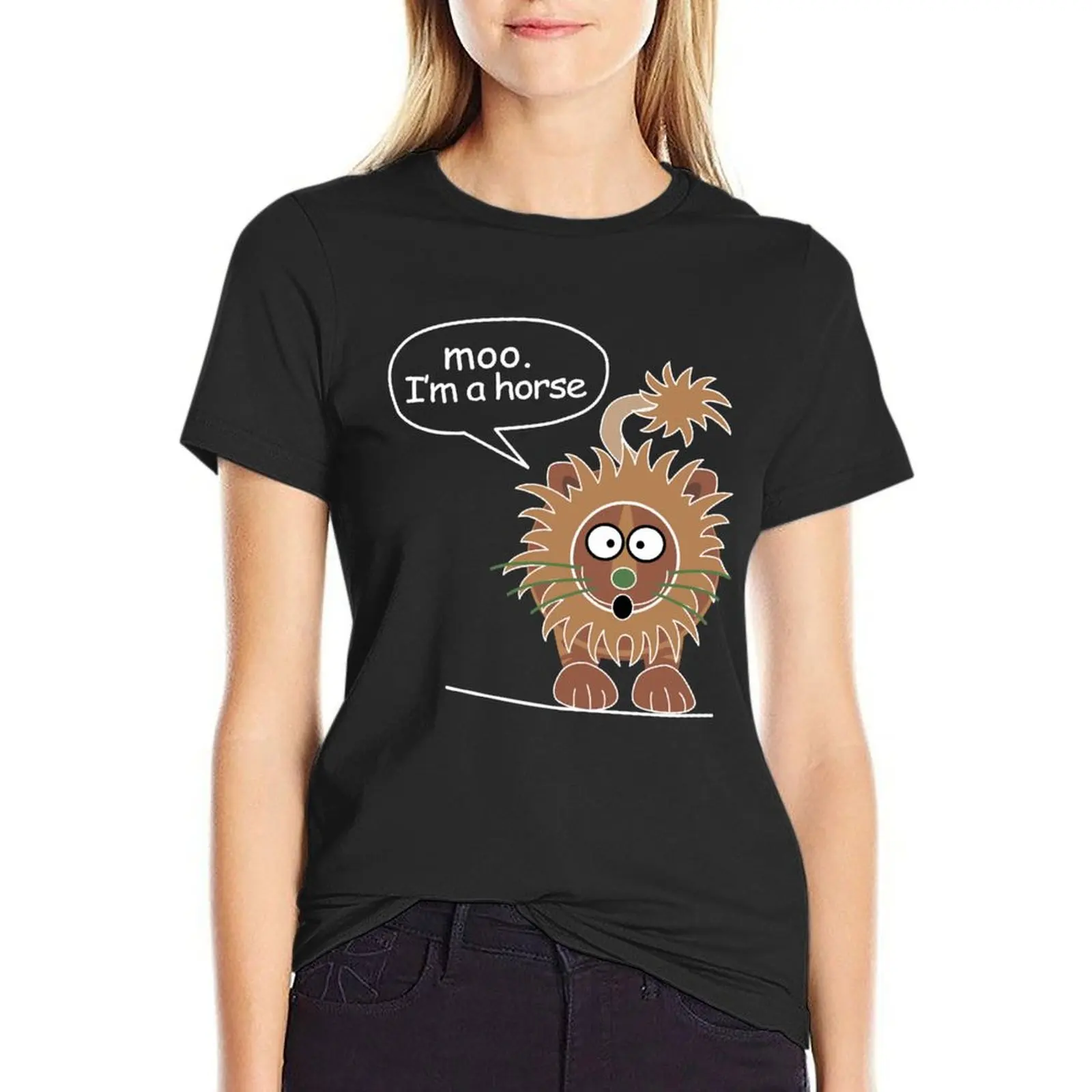 

Moo i&x;m a horse essential t shirt T-Shirt plus sizes tops Short sleeve tee t-shirts for Women loose fit