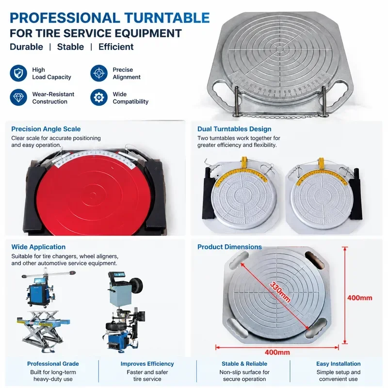 Auto Repair Wheel Alignment Turn Plates, Diagnostic Spare Parts for Car & Truck Garage Vehicle Maintenance