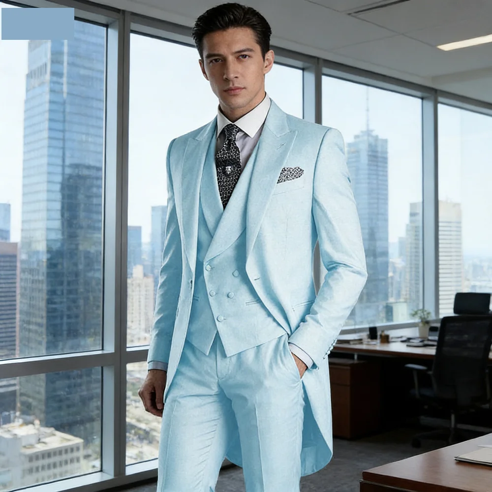 

Красный свадебный смокинг-костюм для мужчин, комплект из 3 предметов: смокинг, пиджак, брюки. Формальный костюм для выпускного, танцев, женихов и шаферов. Модный, приталенный крой.