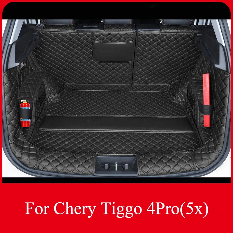 Leather Car Trunk Mats Cargo for Chery Tiggo 4 Pro 5x  2023 2021-2024 rear boot Carpet Pad Cover Accessories Catpet