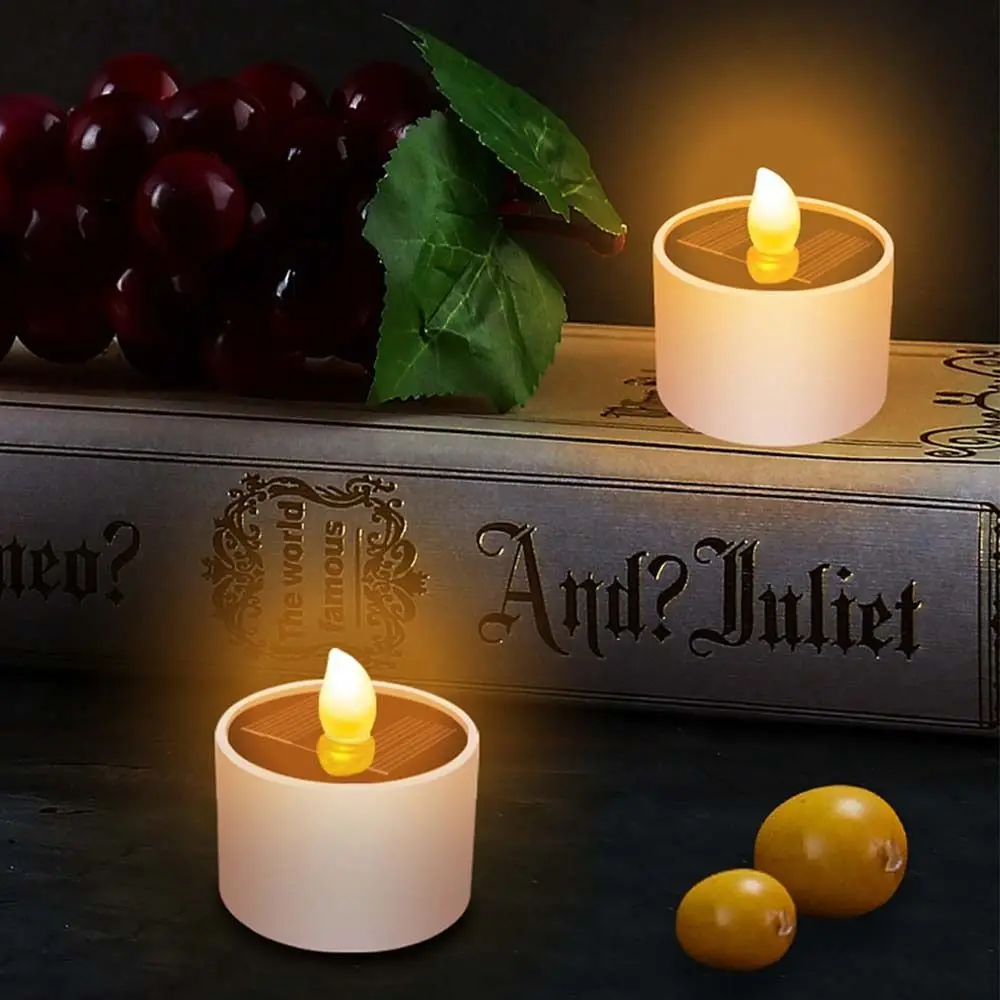 Durable Solar Light Candle Light LED Light Candle Shape Night Light Tea Light Warm Light Hanging Light Confession