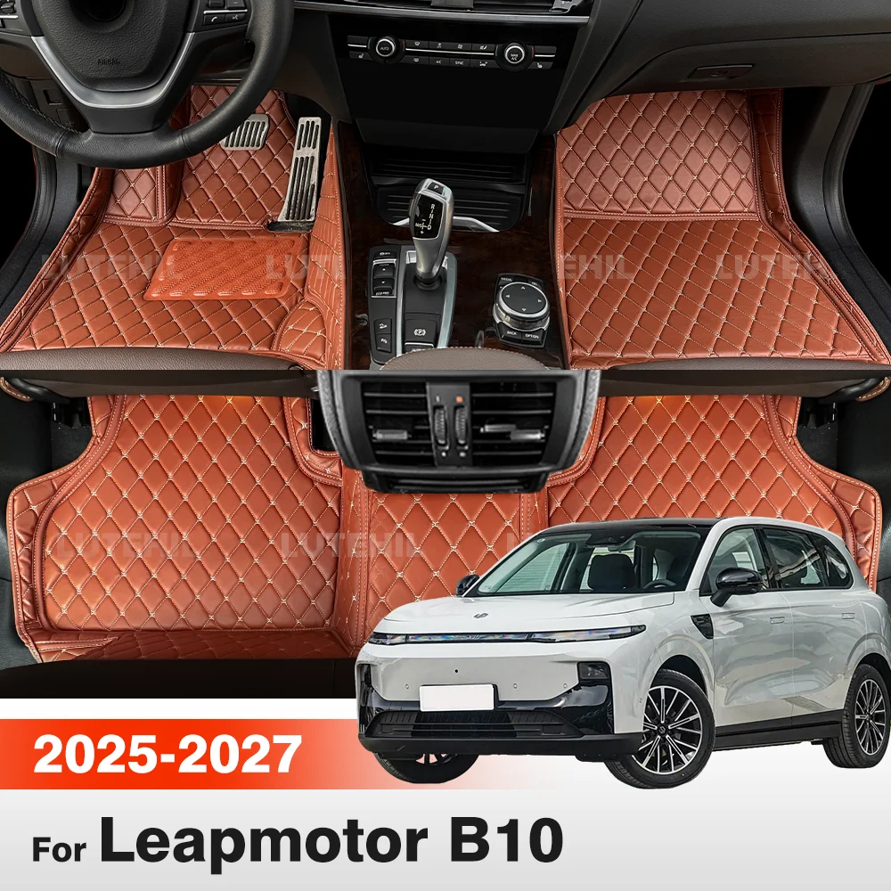 For Leapmotor B10 2025 2026 2027 Car Floor Mats All Weather Protection Full Set Floor Liners Include 1st and 2nd Row Front Rear