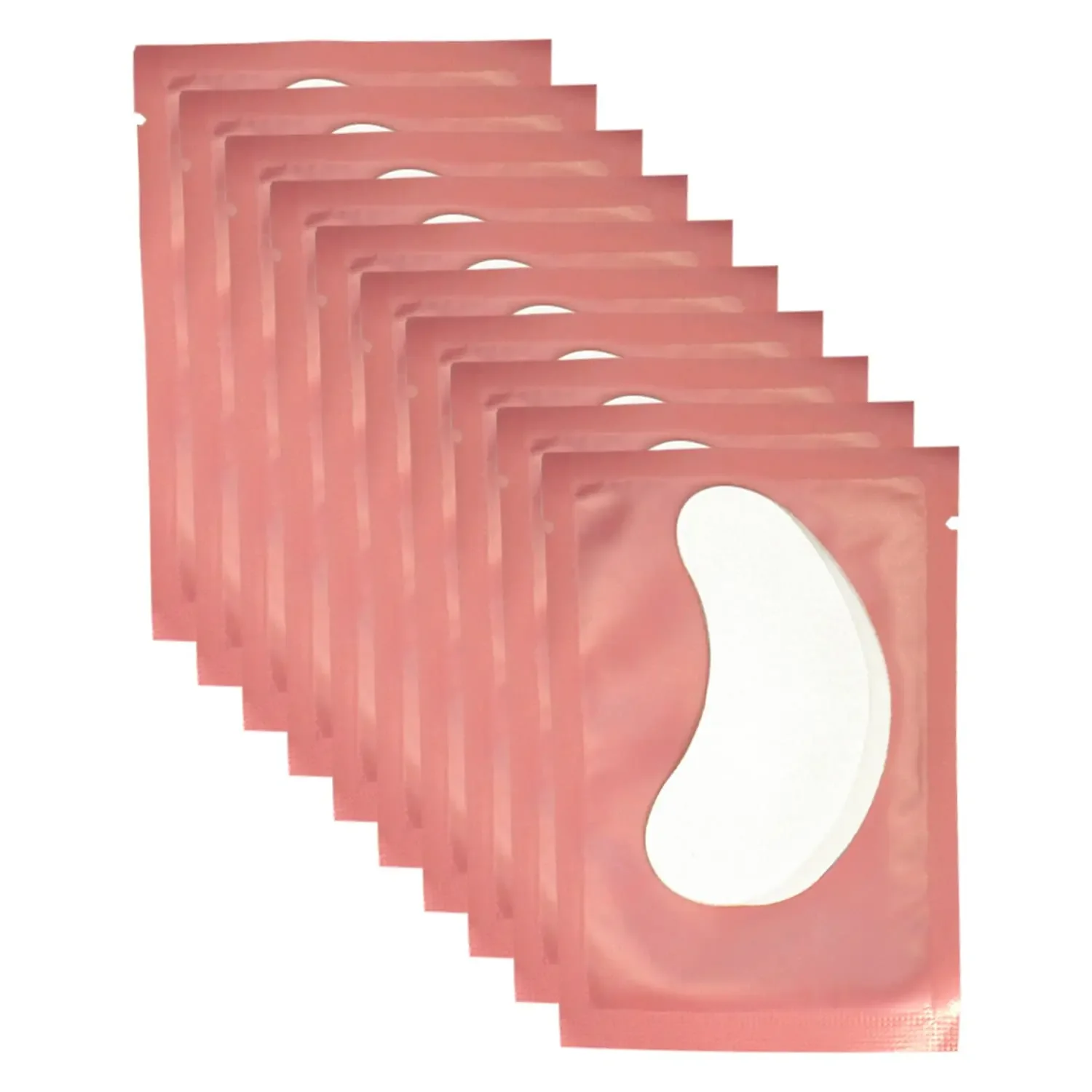 50 pares de remendos para os olhos sob almofadas de cílios para construção de remendos de papel de hidrogel adesivos sem fiapos para cílios postiços laukiss