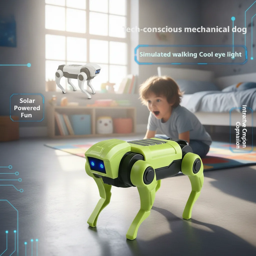 DIY Elektrischer Bionischer Roboterhund Bausatz für Kinder - Mechanisches Wissenschaftsexperiment Vierbeiniger Roboter Puzzle-Spielzeug