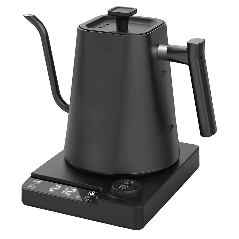 110V 220V Gooseneck Electric Kettle 1000ml Hand Brew Coffee Pot Smart Temperature Control Pot 1200W Rapid Heating Kettle Teapot