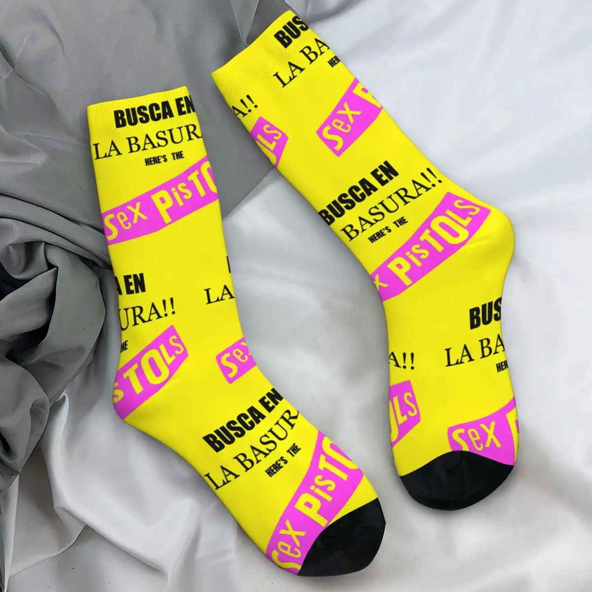 

SP Punk Rock Band Socks Gothic Stockings Autumn Anti Skid Couple Socks Soft Printed Cycling Socks