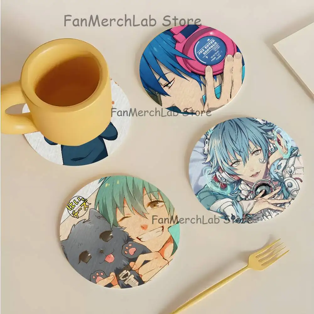 Aoba Seragaki D-DRAMAtical M-MurderS Round Coaster Non-slip table mat Insulated Coasters Kitchen Dining Room Tabletop Decor