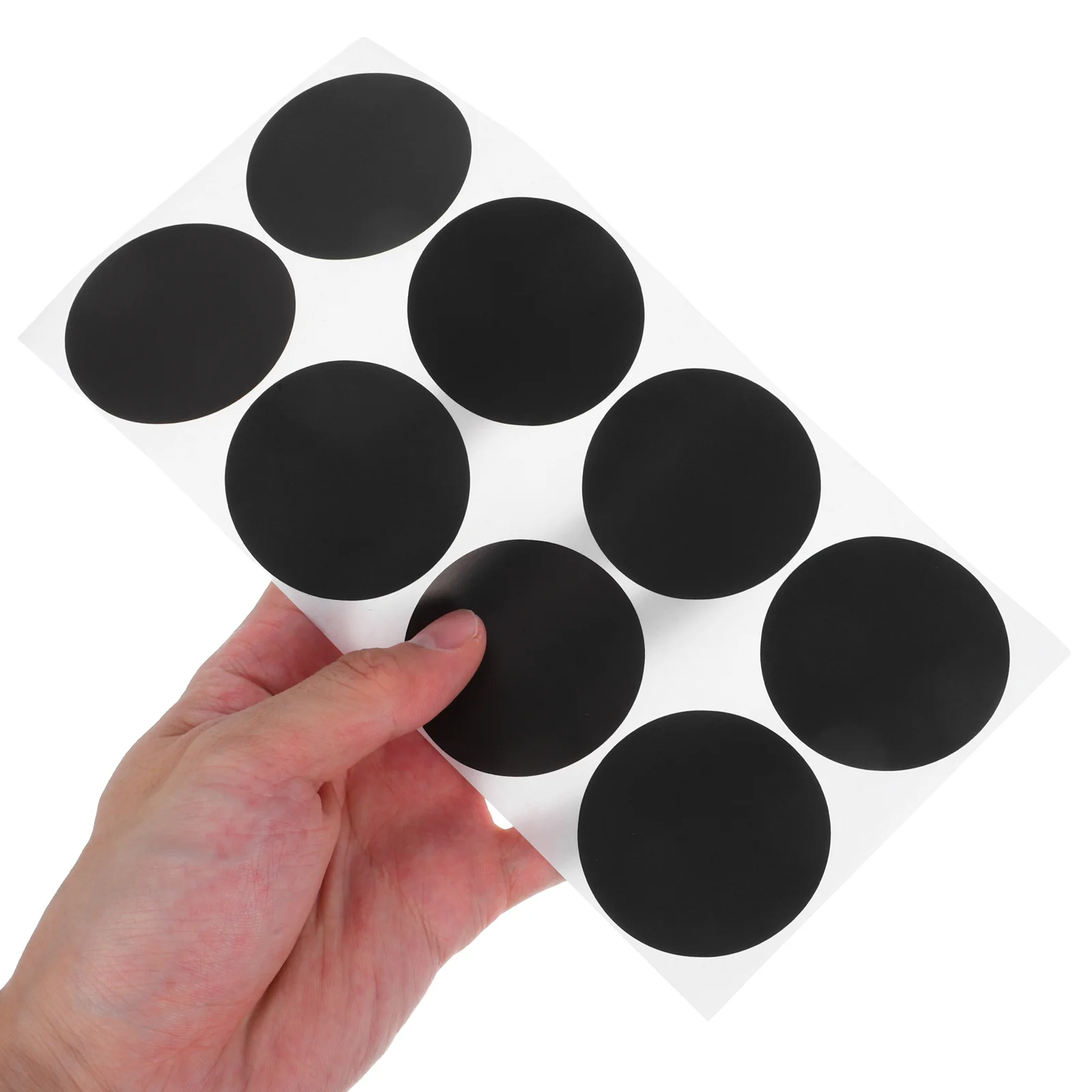 

50 Sheets Sealing Sticker Dots Stickers Black Writing Circle Blank Labels Paper Office