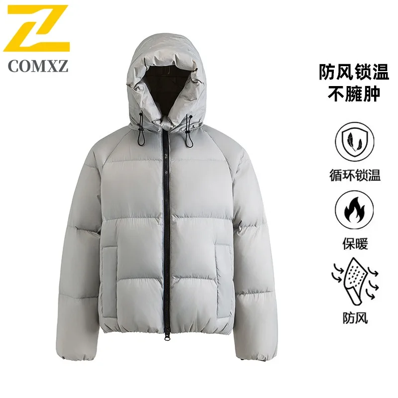 COMXZ Men Parker Coat Outdoor Workwear Ski Travel Warm Windproof Snow Cotton Padded Jacket High Quality Street Puffer Jackets