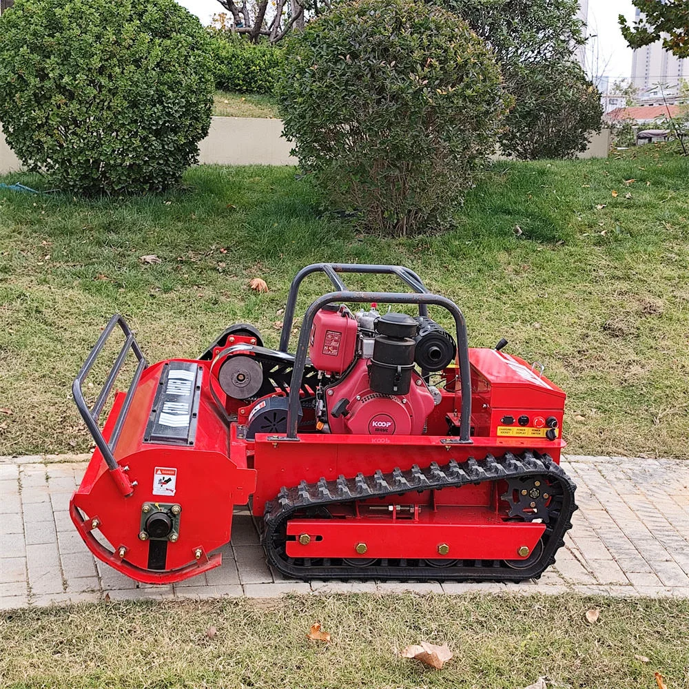 Hot Selling Diesel Powered Flail Y-Blade Lawn Mower 800mm All Terrain Available Smart Remote Control Lawn Mower Customized