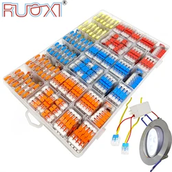 Wire Terminal 405pcs Set Boxed Home Engineering Wiring Fast Terminal Wire Separator Transparent Shell Color Combination