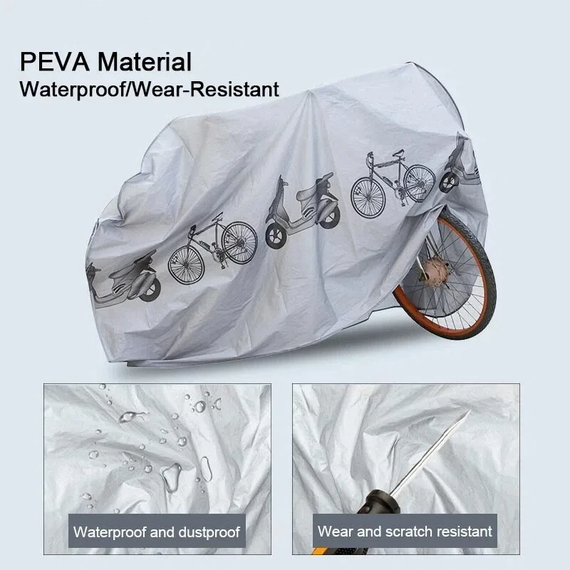 Bicycle Cover Motorcycle Rain Cover Waterproof Dustproof Anti-UV Outdoor Protection MTB Bike Cover All Seasons Bike Accessories