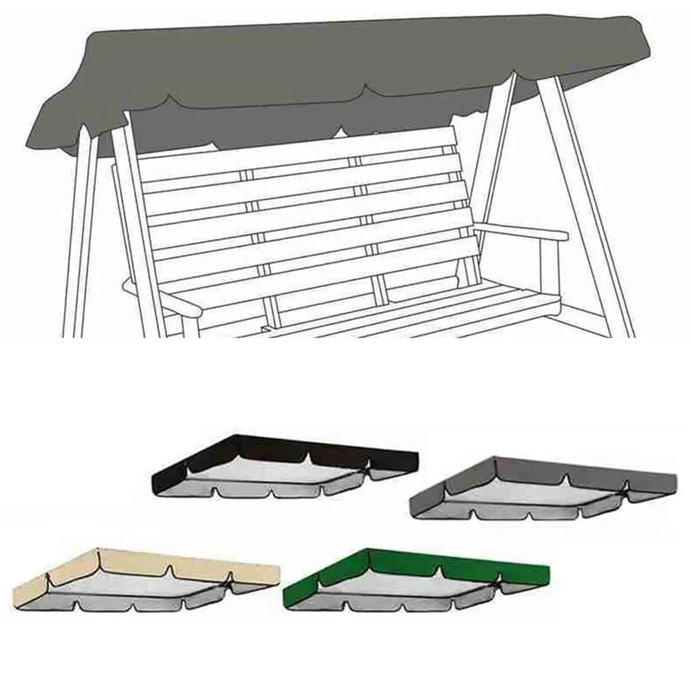 Swing Chair Canopy Replacement Top Cover Swing Chair Cover 2 /3 Seater Waterproof  Dustproof Balcony Garden Swing Chair Cover