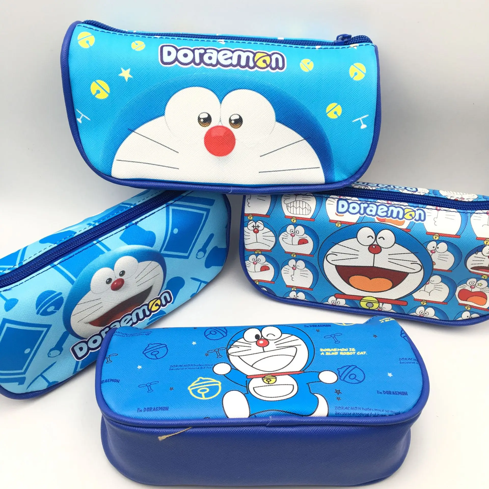 Children boy girl stationery storage bag cartoon Doraemon zipper large capacity pencil bag pencil case gift for school season