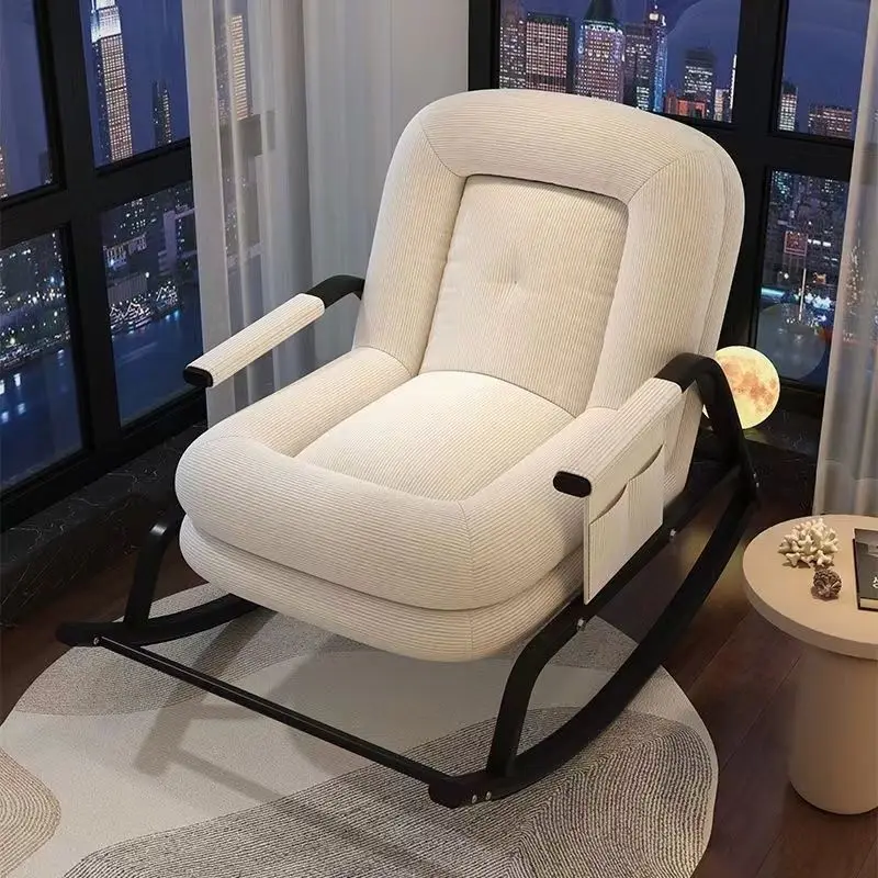 كرسي هزاز متعدد الوظائف، شرفة منزلية، أريكة ترفيهية، كرسي للكبار قابل للتعديل