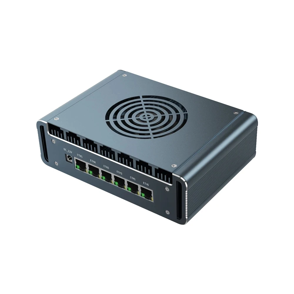 Servidor de roteador firewall mini pc, intel n150/i7-1265U/i5-1345U, 6x2.5g i226-V lan, computador host de virtuização pfsense proxmox