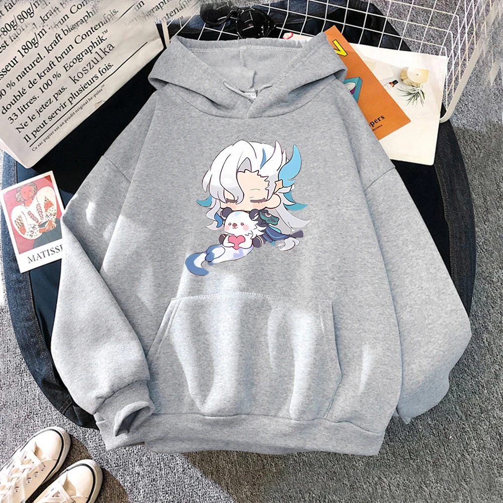 Anime Genshin Impact Neuvillette Hoodie 2024 Funny Unisex Hoodies Vintage Classic Women\'s Sweatshirts Kawaii Harajuku Clothes