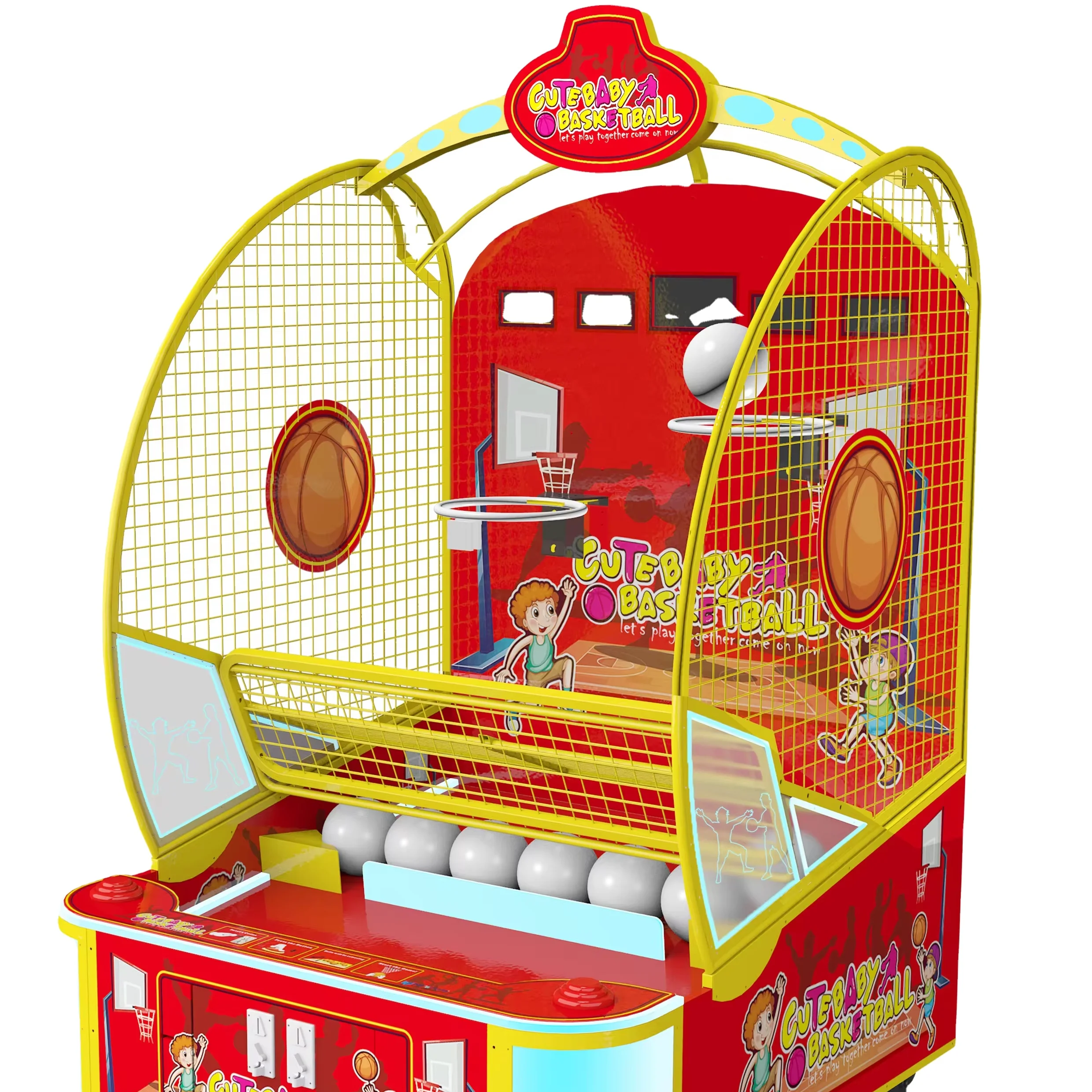 Coin Operated Street Kids Basketball Arcade Redemption Game Machine