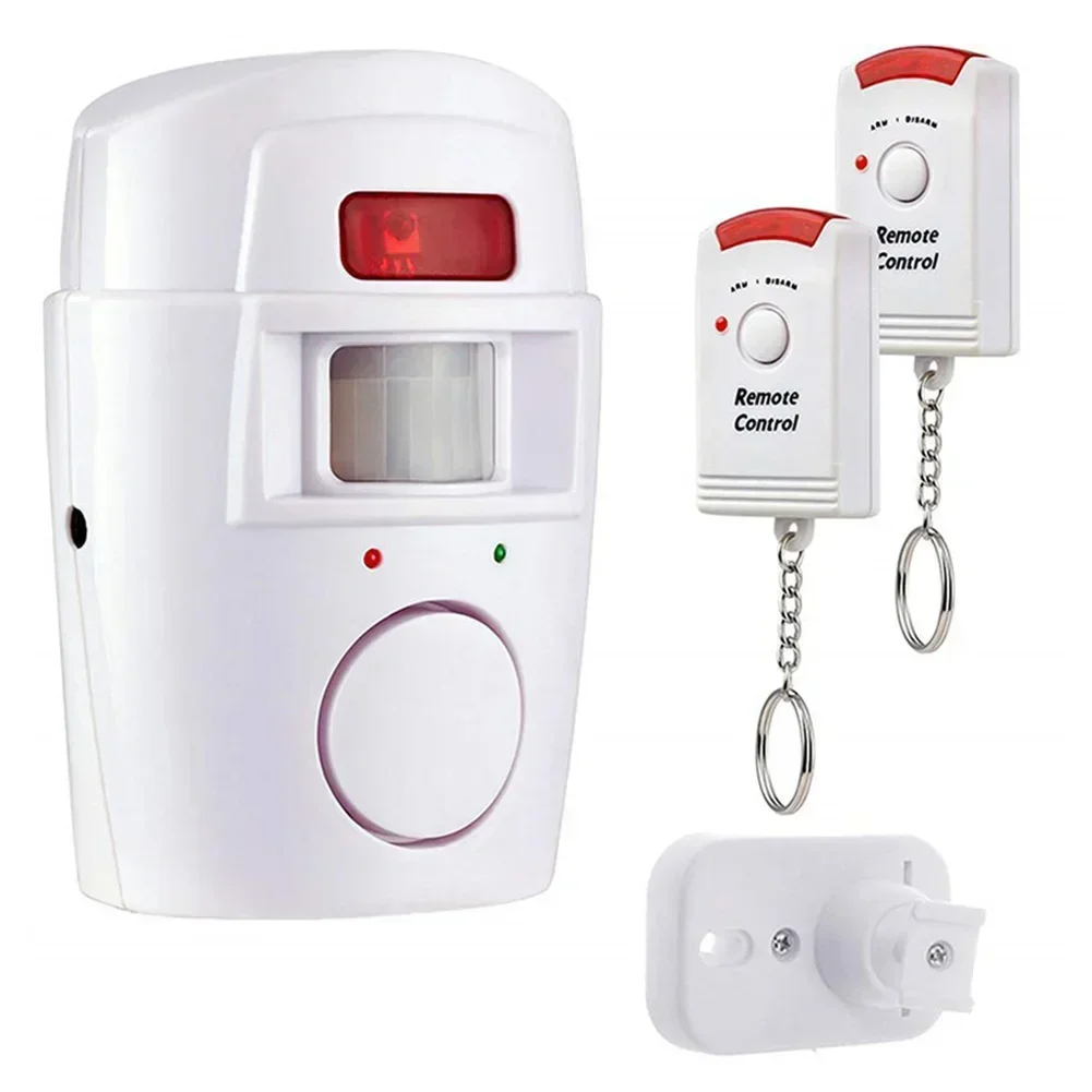 Sistema de alarma con Sensor infrarrojo PIR para seguridad del hogar, Detector de movimiento humano antirrobo, sirena de 105DB con 2 mandos a distancia de piezas