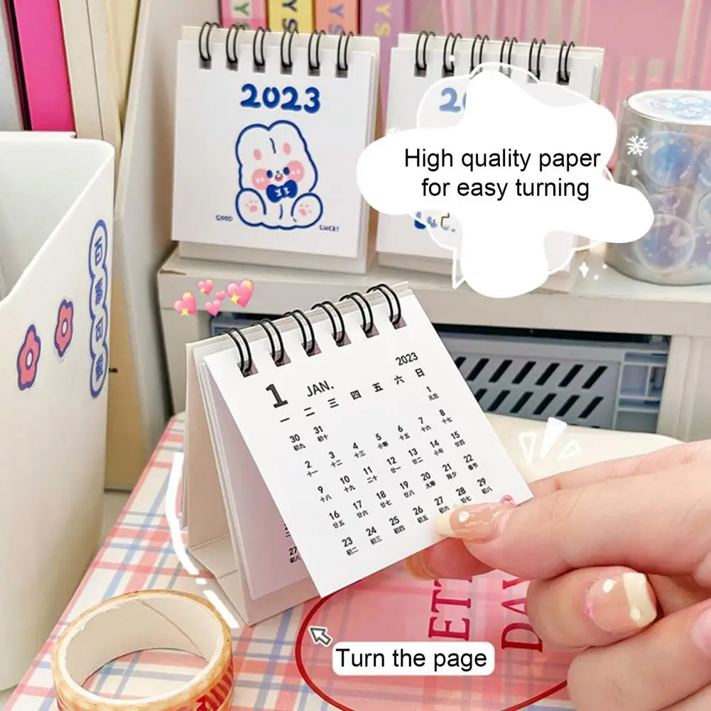 2023 Mini Calendar  Ornamental Decorative Foldable  2023 Simple New Year Calendar for Home