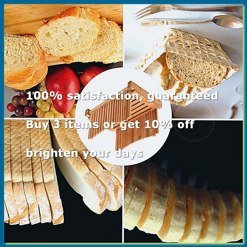 Bamboo Bread Slicer Cutting Guide - Wood Bread Cutter For Homemade Bread, Loaf Cakes, Bagels