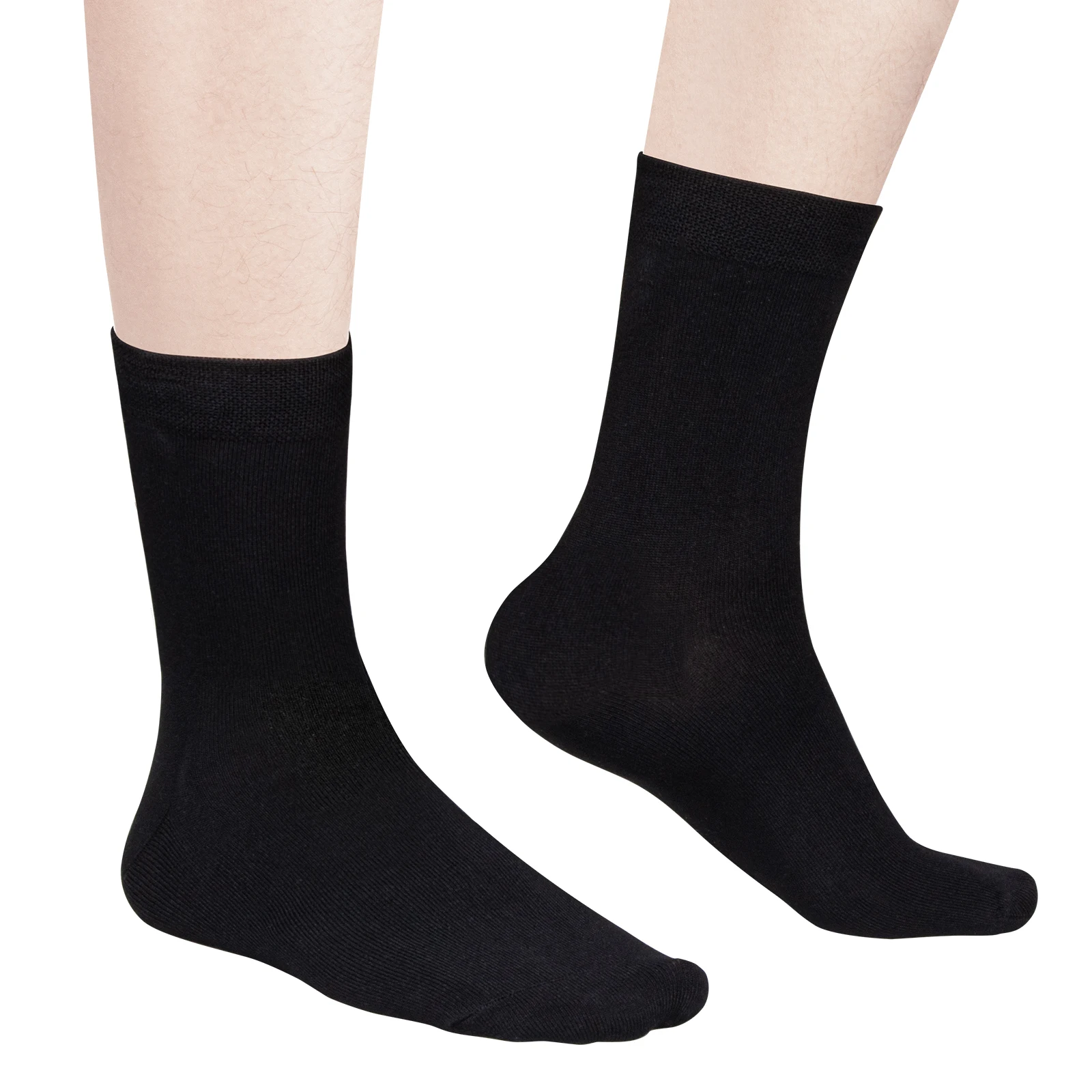 YUEDGE Men\'s Basic Socks Classic Formal Office School Business Dress Socks Breathable Anti-Odor Bamboo Socks, 5 Pairs